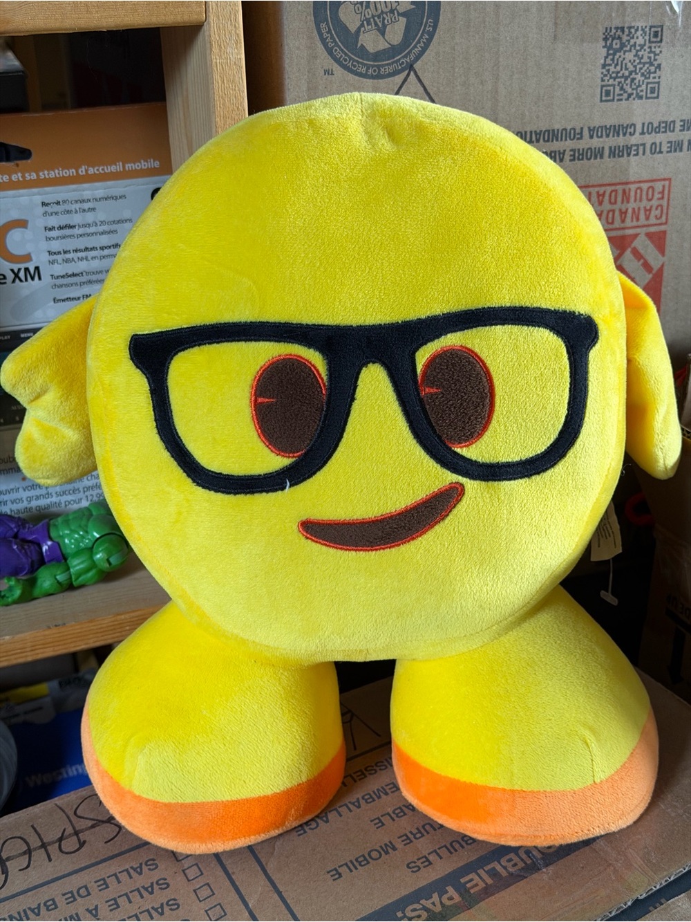 Emoji Glasses Plush Stand Up Pals 13.5 Inches